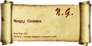 Nagy Gemma névjegykártya
